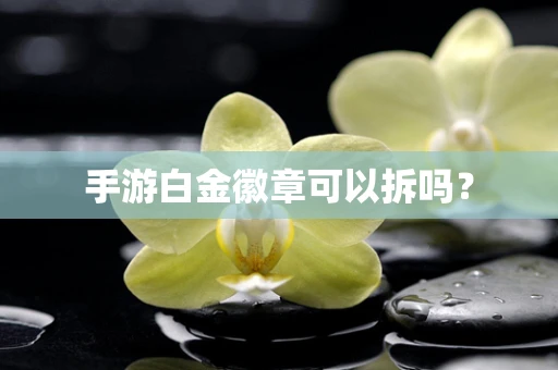 手游白金徽章可以拆吗？