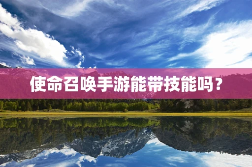 使命召唤手游能带技能吗？
