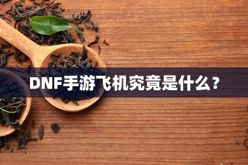 DNF手游飞机究竟是什么？