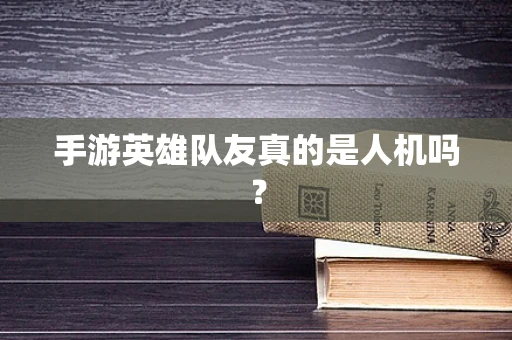手游英雄队友真的是人机吗？