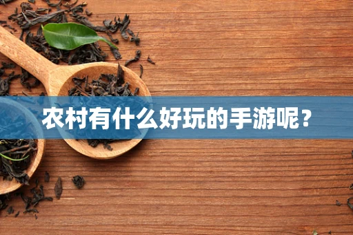 农村有什么好玩的手游呢？