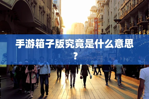 手游箱子版究竟是什么意思？