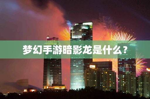 梦幻手游暗影龙是什么？