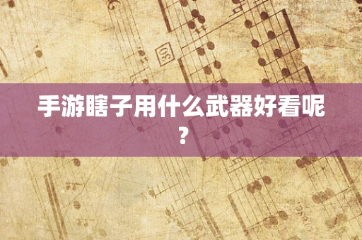 手游瞎子用什么武器好看呢？