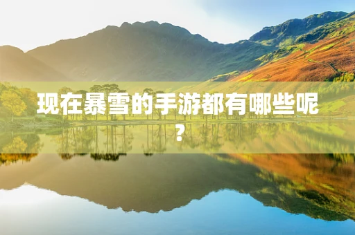现在暴雪的手游都有哪些呢？