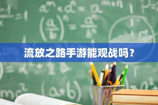流放之路手游能观战吗？