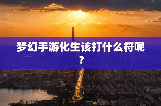 梦幻手游化生该打什么符呢？