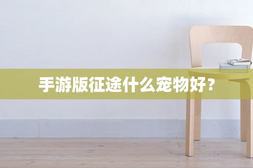 手游版征途什么宠物好？
