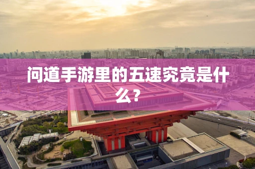 问道手游里的五速究竟是什么？