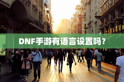 DNF手游有语言设置吗？
