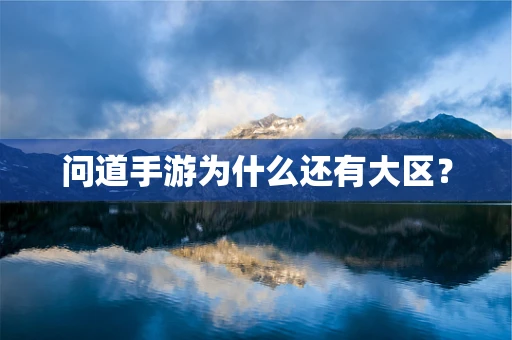 问道手游为什么还有大区？